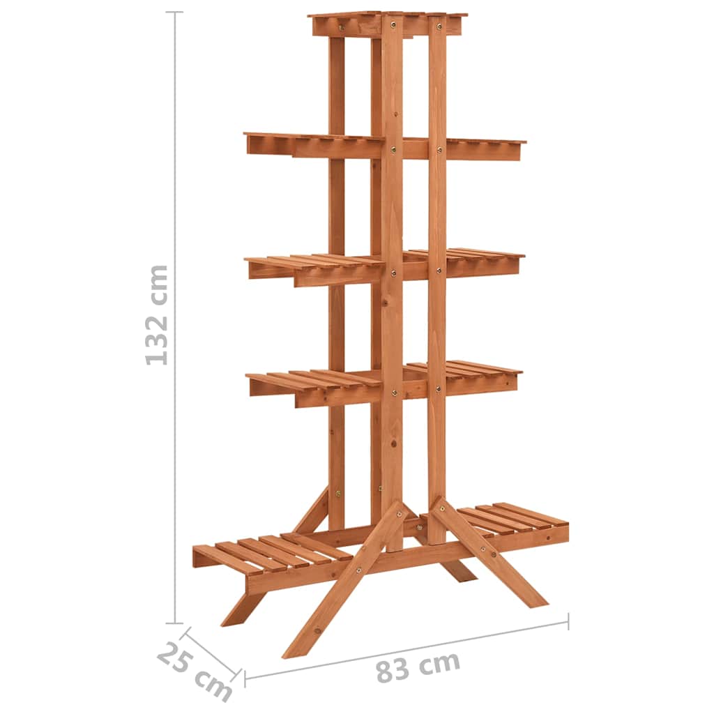 vidaXL Växtställ 83x25x132 cm granträ