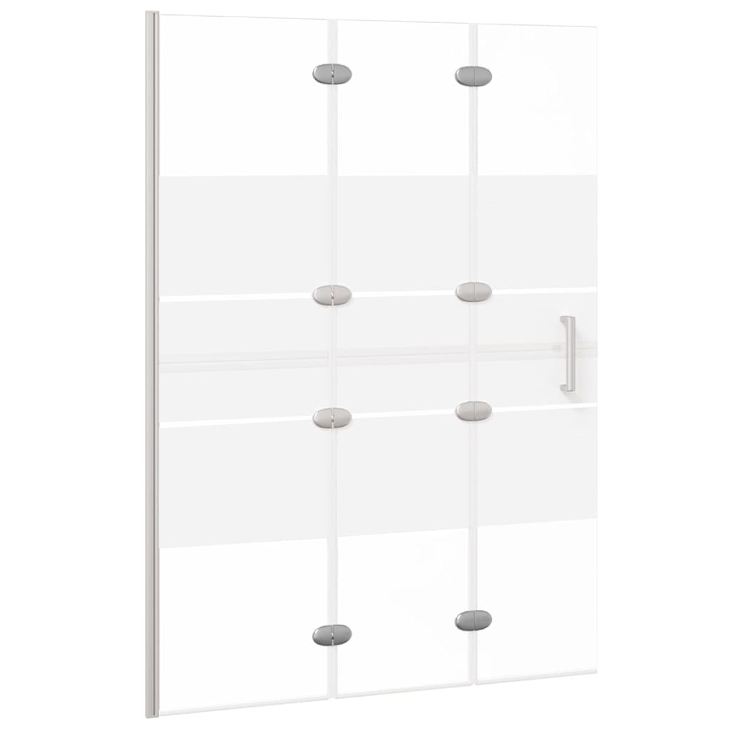 vidaXL Duschvägg fällbar ESG 100x140 cm vit
