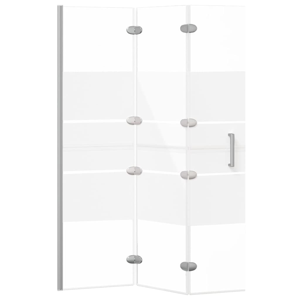 vidaXL Duschvägg fällbar ESG 100x140 cm vit