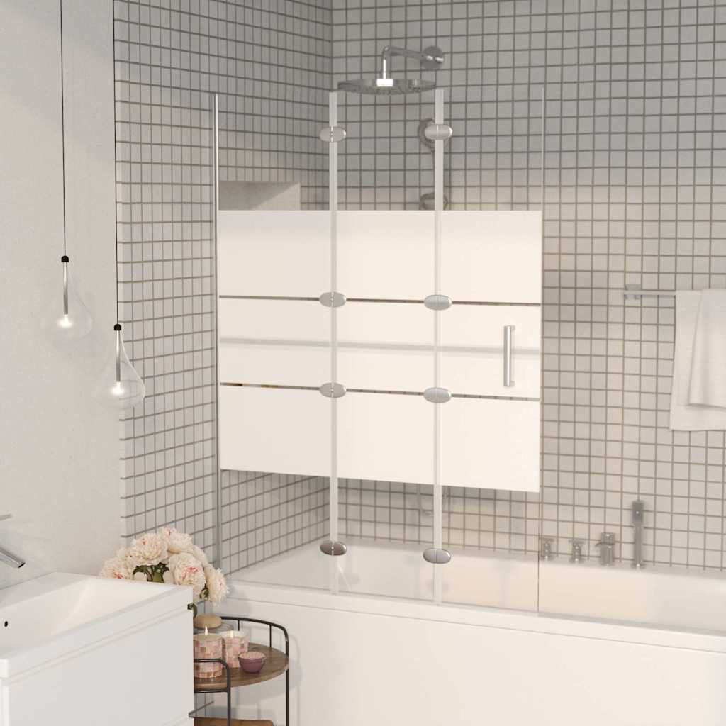 vidaXL Duschvägg fällbar ESG 100x140 cm vit