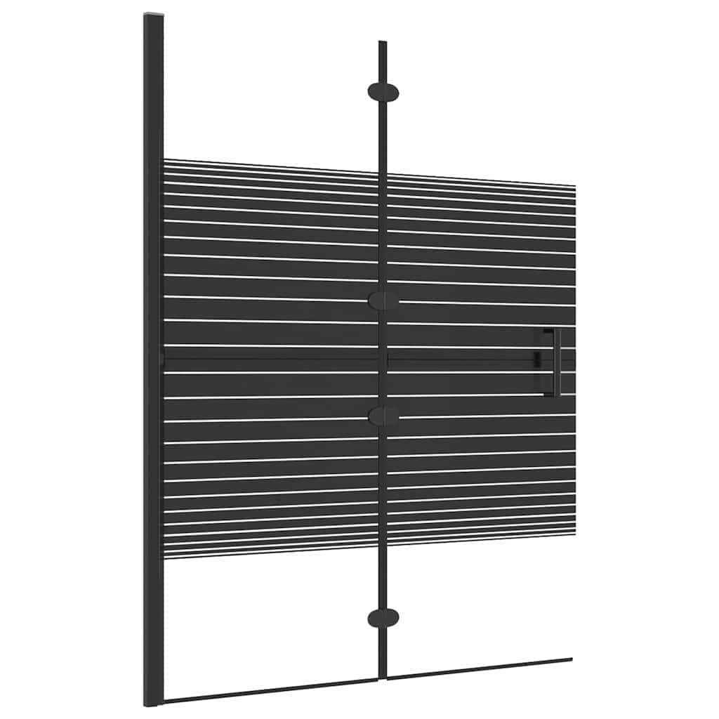 vidaXL Duschvägg fällbar ESG 100x140 cm svart