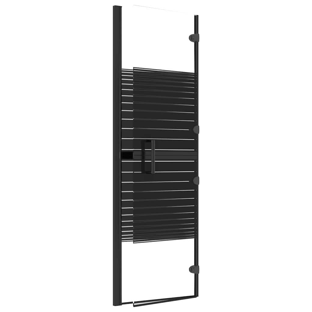vidaXL Duschvägg fällbar ESG 100x140 cm svart
