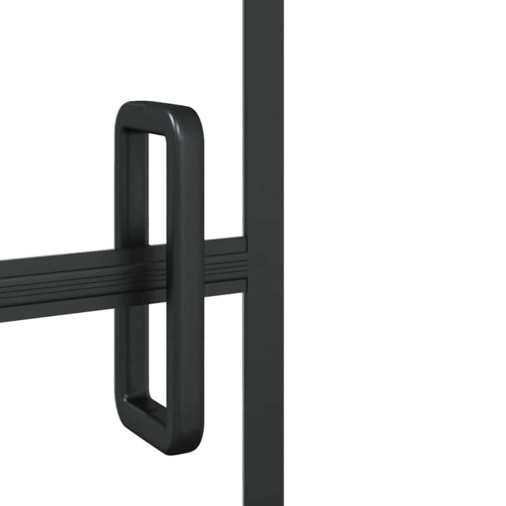 vidaXL Duschvägg ESG 80x140 cm svart