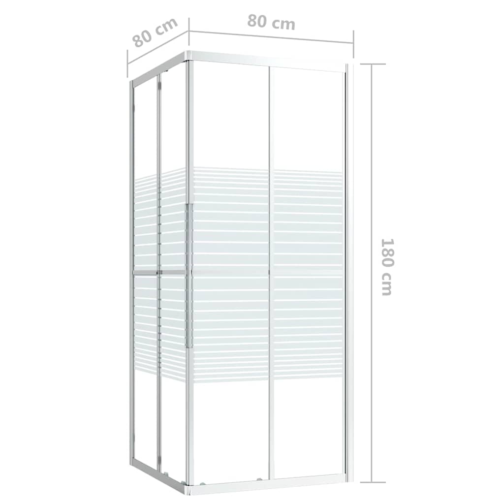 vidaXL Duschvägg ESG 80x80x180 cm