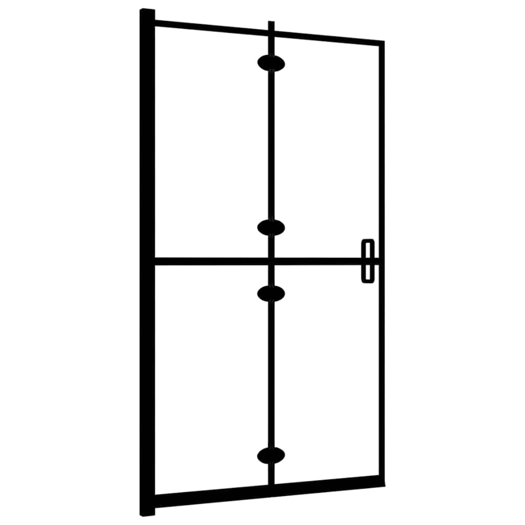 vidaXL Duschvägg fällbar ESG 100x140 cm svart