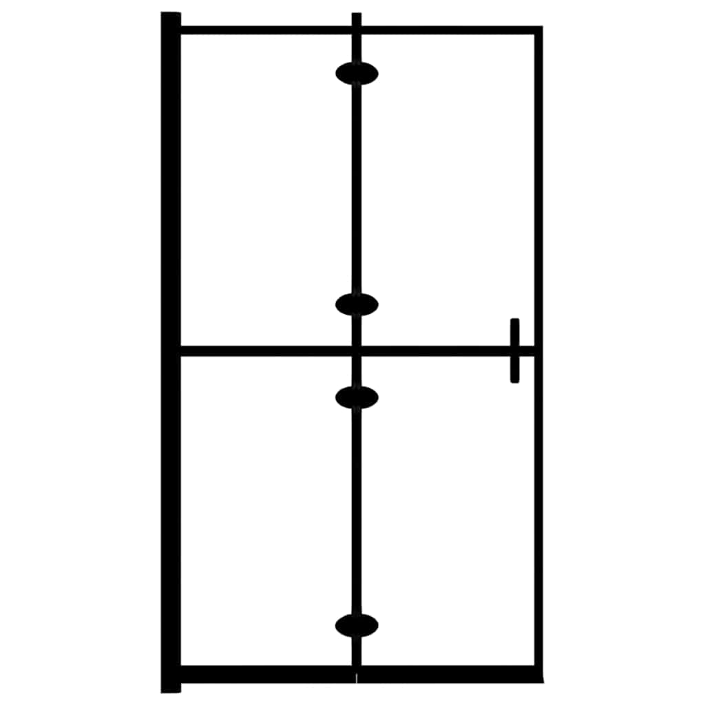 vidaXL Duschvägg fällbar ESG 100x140 cm svart