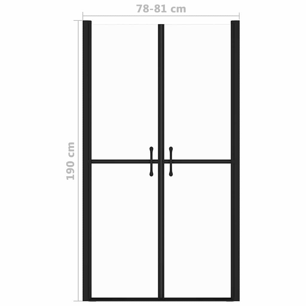 vidaXL Duschdörr klar ESG (78-81)x190 cm