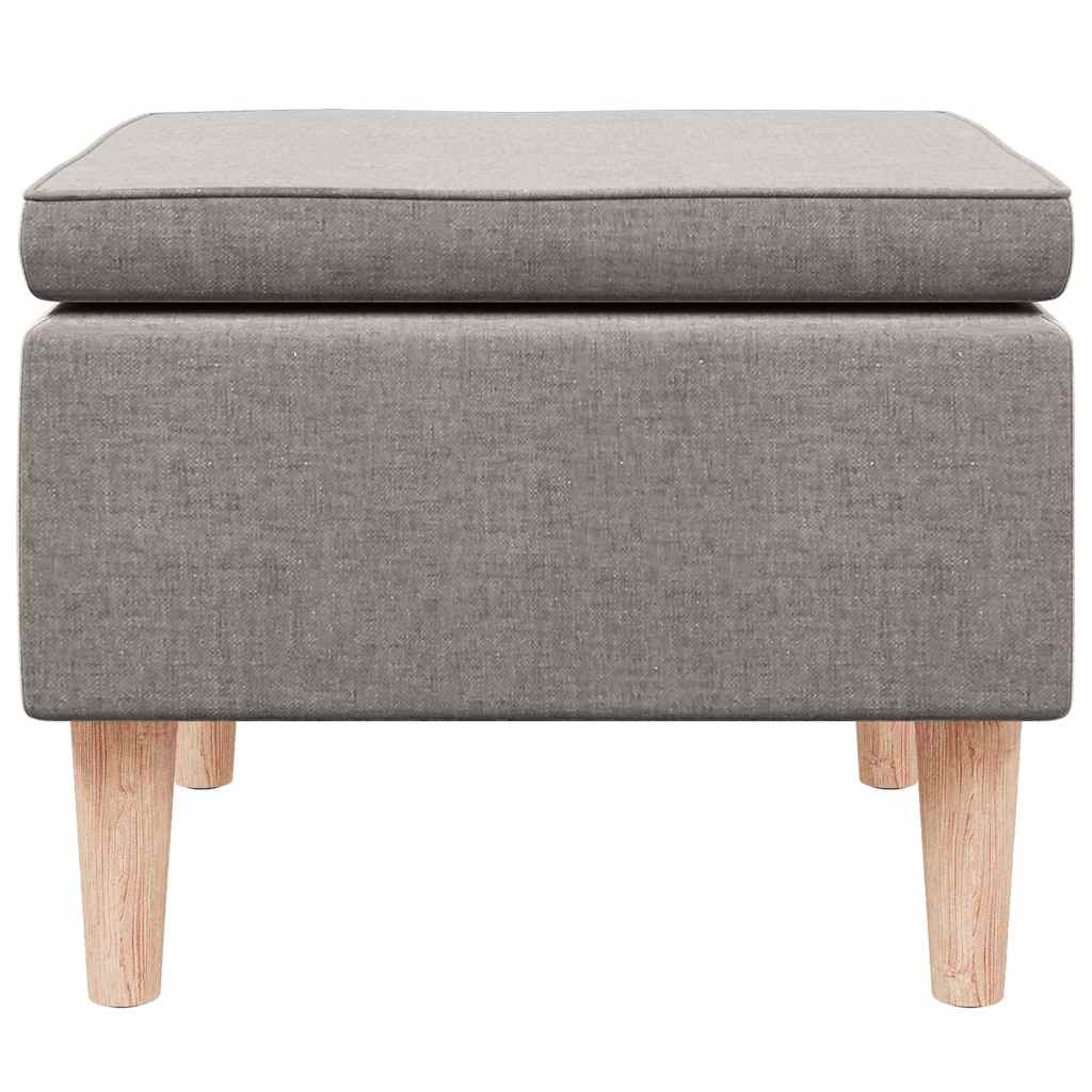 vidaXL Pall med träben taupe tyg