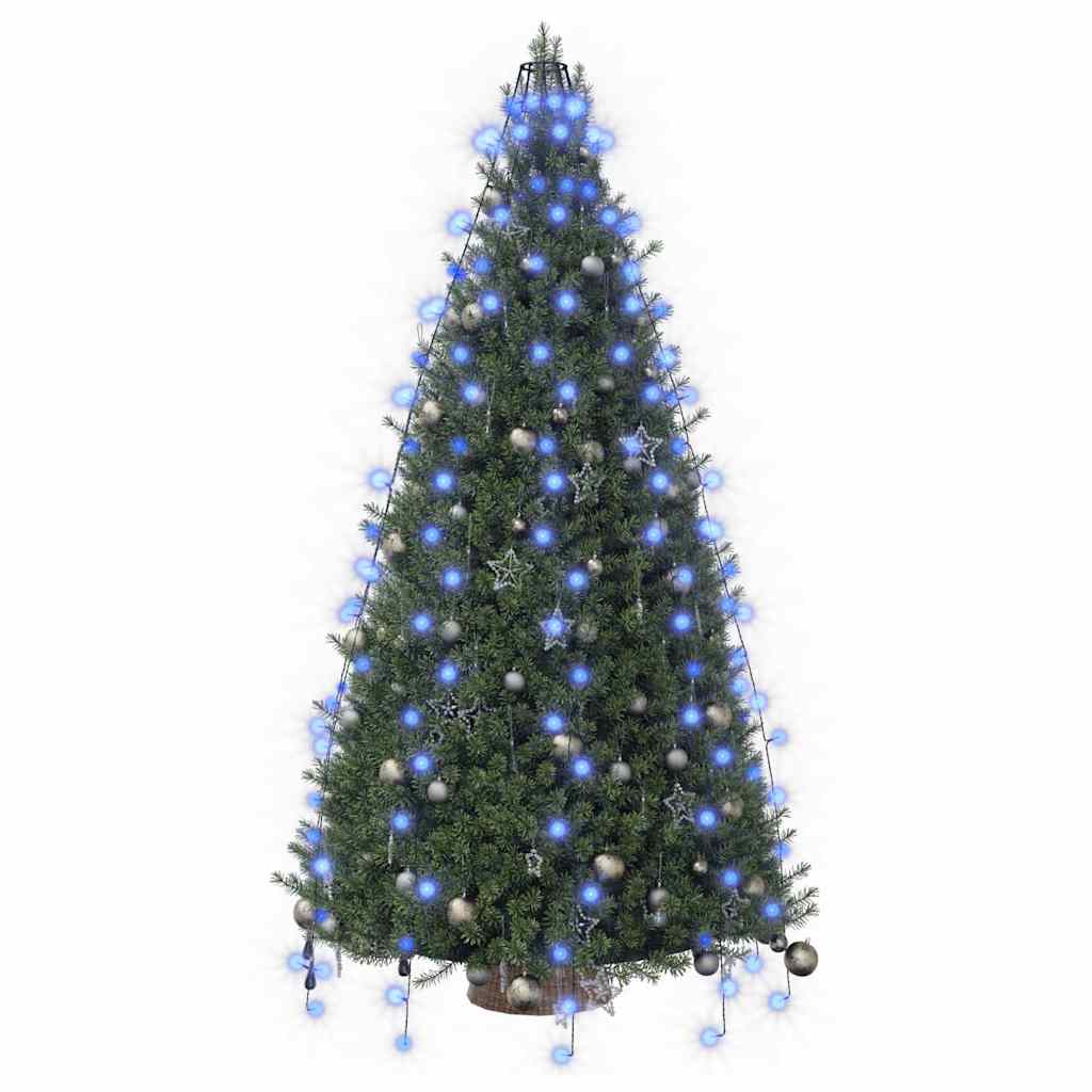 vidaXL Ljusnät för julgran 210 lysdioder blå 210 cm