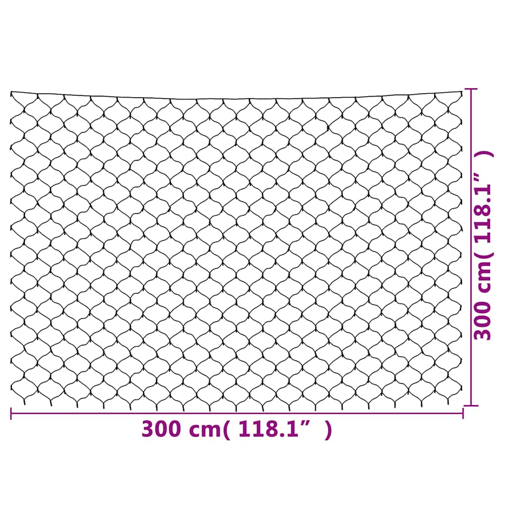 vidaXL Ljusnät kallvit 3x3 m 306 LED inne/ute