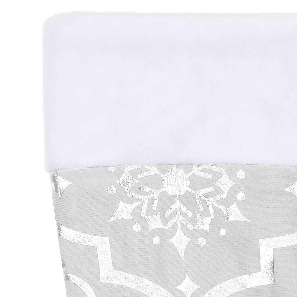 vidaXL Julgranskrage lyxig med vit strumpa Ø150 cm tyg