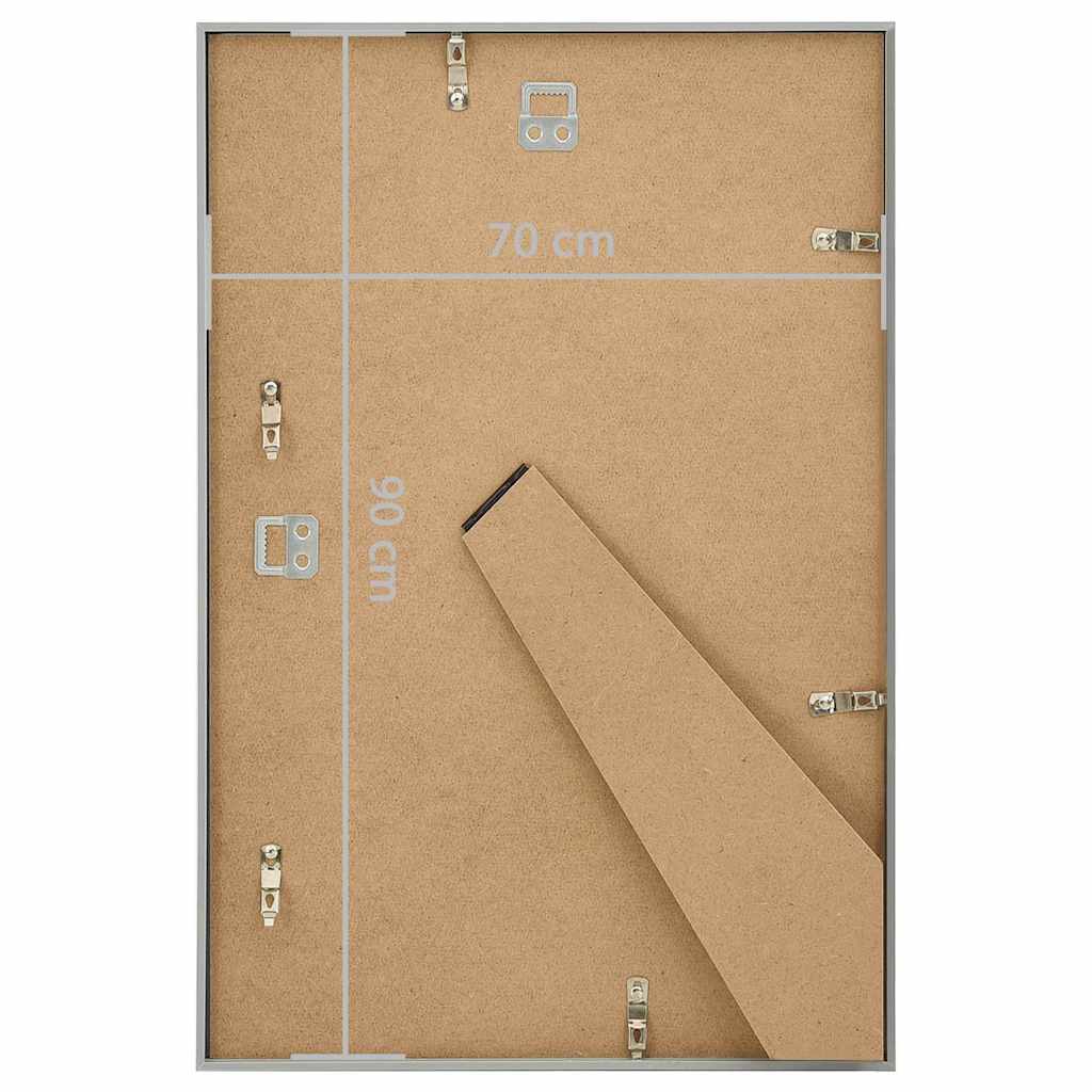 vidaXL Fotoramar 5 st för vägg eller bord silver 70x90 cm MDF