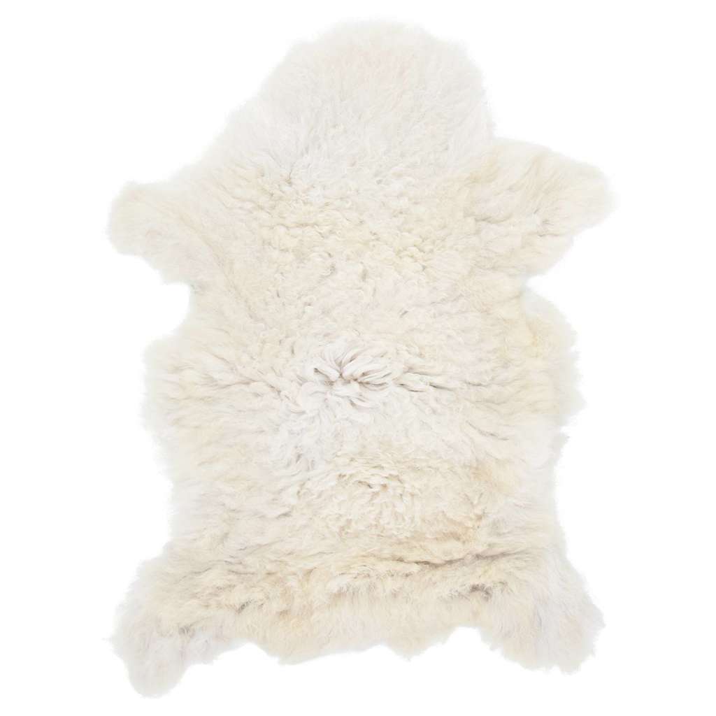 vidaXL Fårskinn gräddvit (60-70)x(90-100) cm