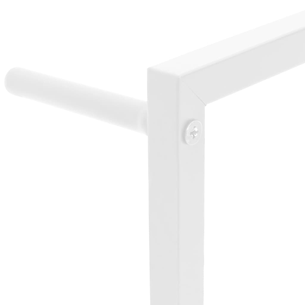 vidaXL Handdukshängare vit 60x10x116 cm stål