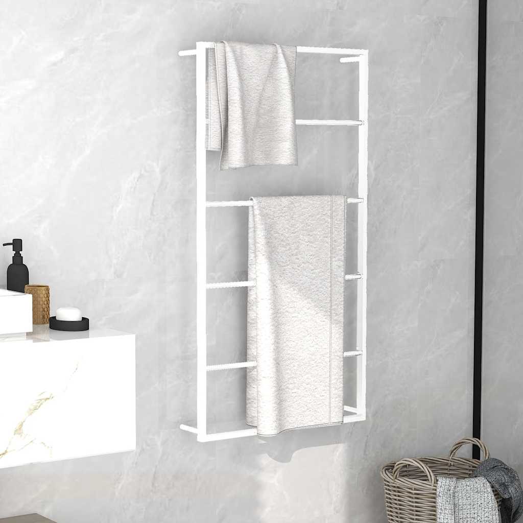vidaXL Handdukshängare vit 60x10x116 cm stål