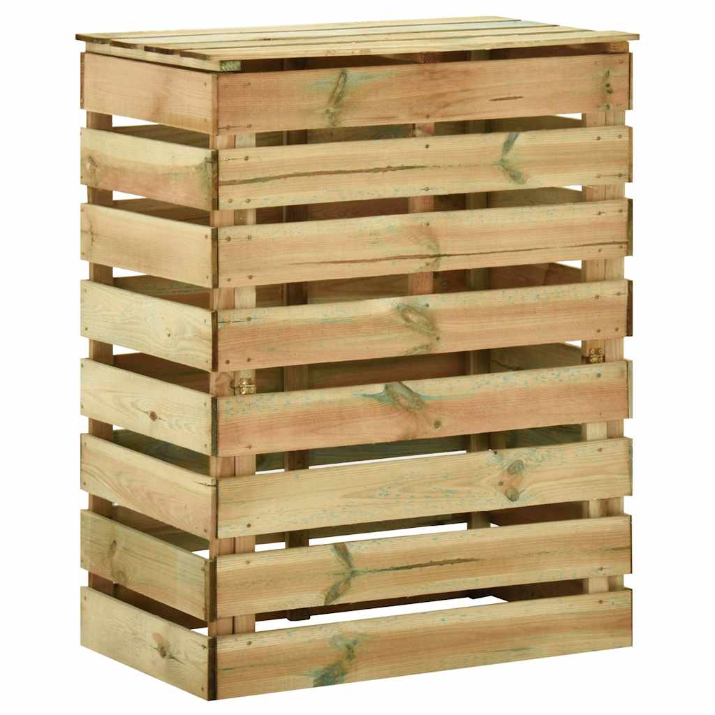 vidaXL Ribbad trädgårdskompost 4 st 80x50x100 cm impregnerad furu