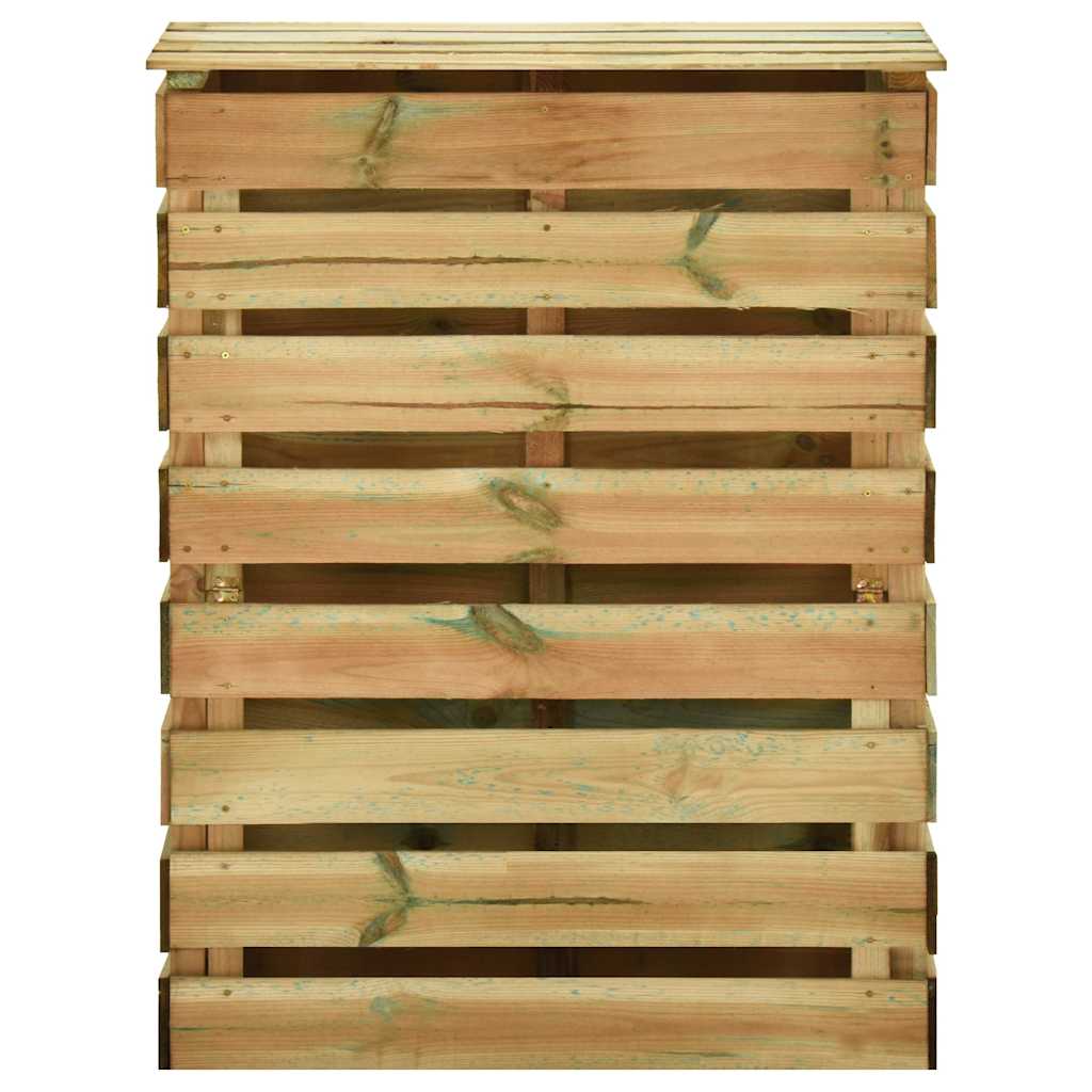 vidaXL Ribbad trädgårdskompost 4 st 80x50x100 cm impregnerad furu