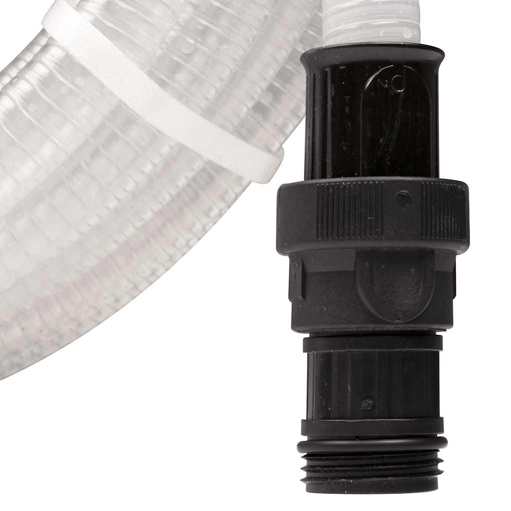 vidaXL Sugslang med PVC-kopplingar transparent 1" 10 m PVC