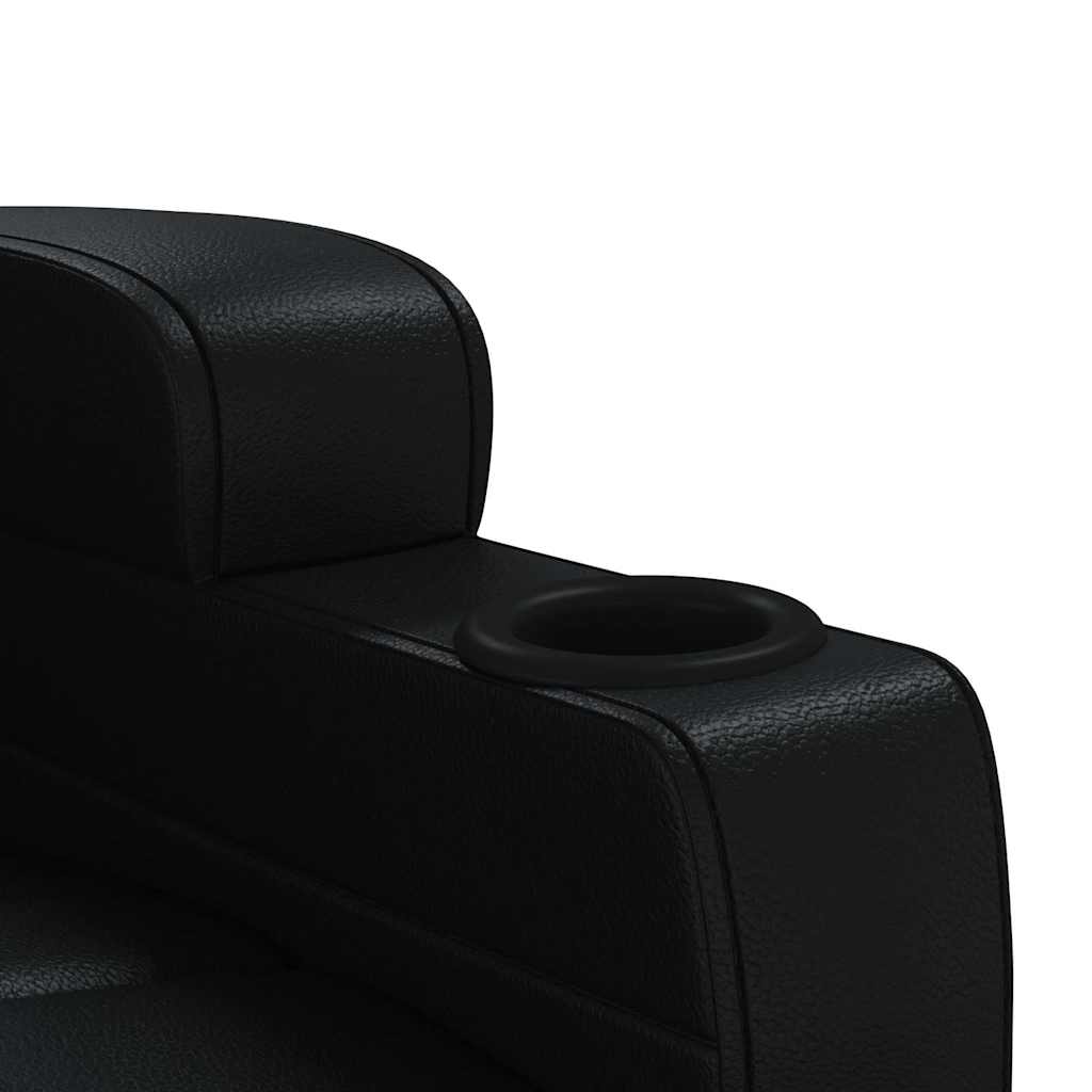 vidaXL Elektrisk massagefåtölj svart konstläder