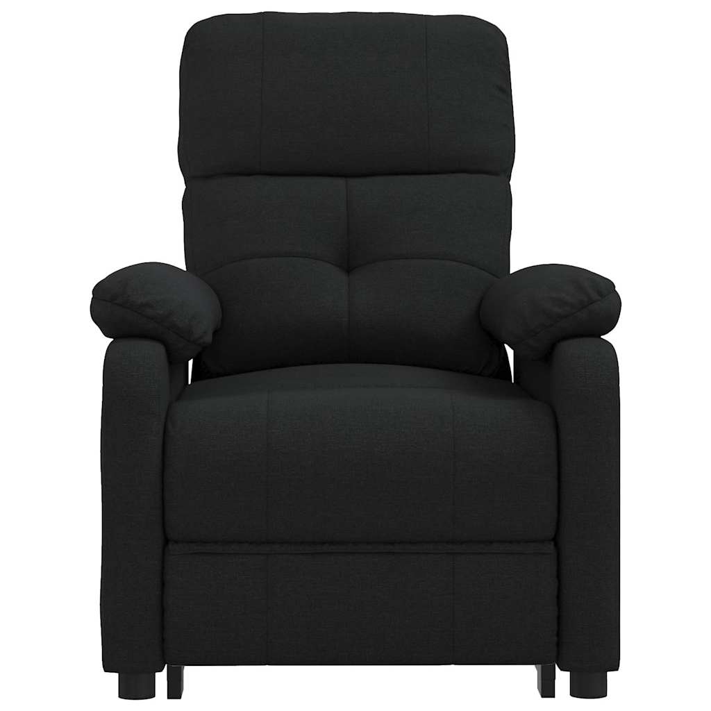 vidaXL Elektrisk massagefåtölj svart tyg
