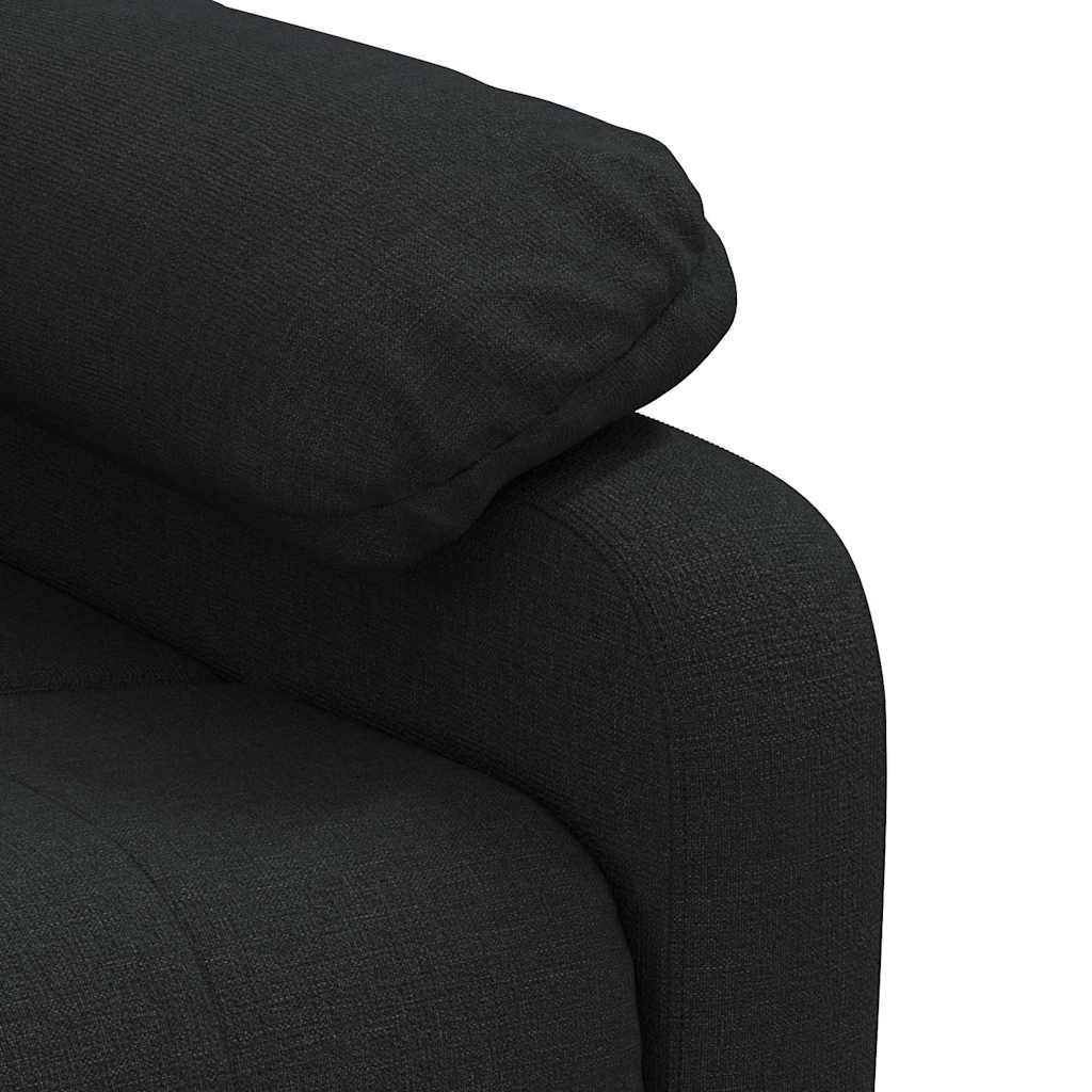 vidaXL Elektrisk massagefåtölj svart tyg