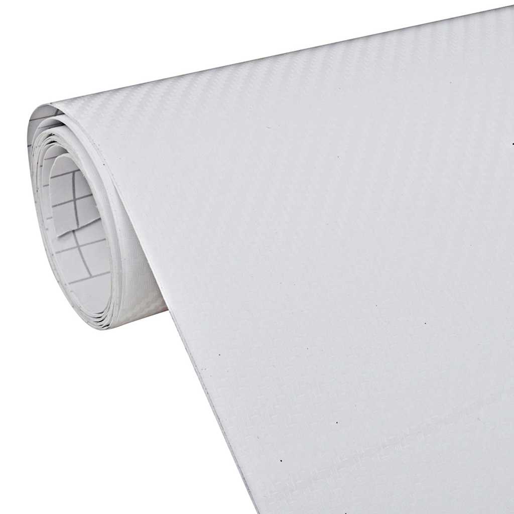 vidaXL Bilfoliering 3D vit 100x150 cm