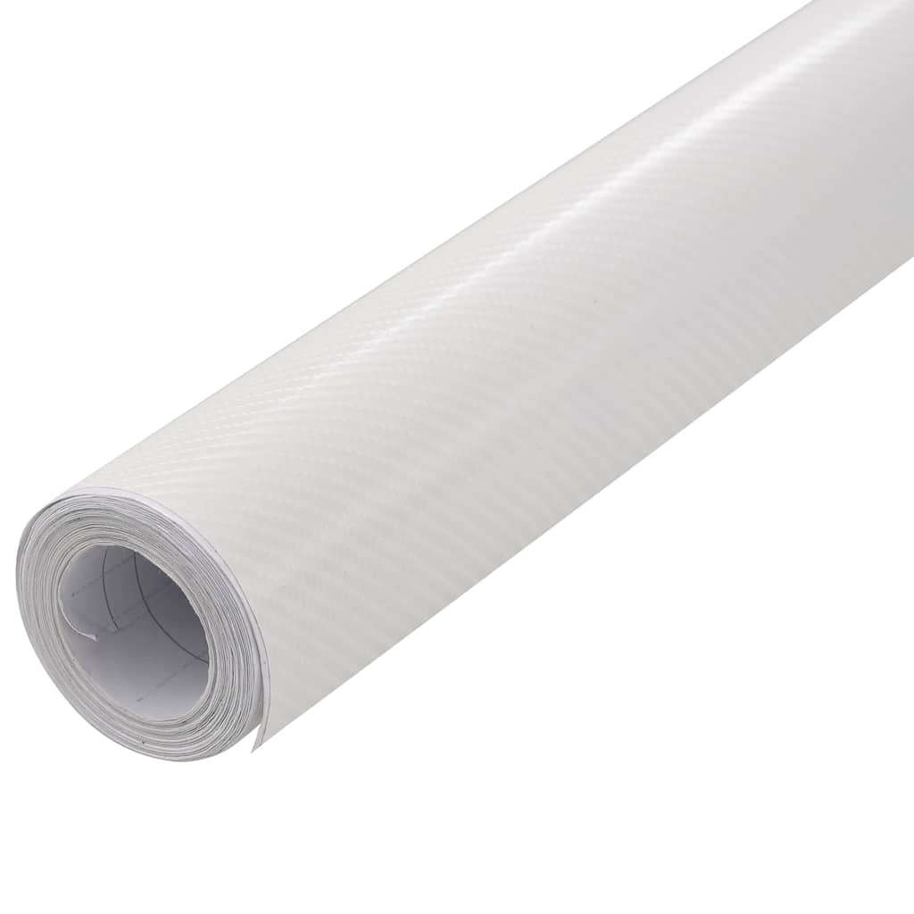 vidaXL Bilfoliering 4D vit 100x150 cm