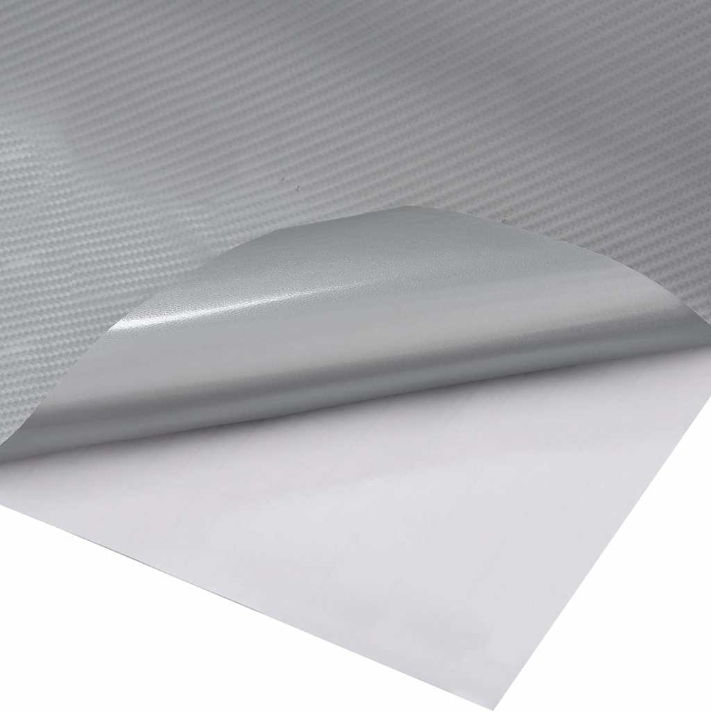vidaXL Bilfoliering 4D silver 100x150 cm