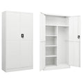 vidaXL Förvaringsskåp vit 90x40x180 cm stål