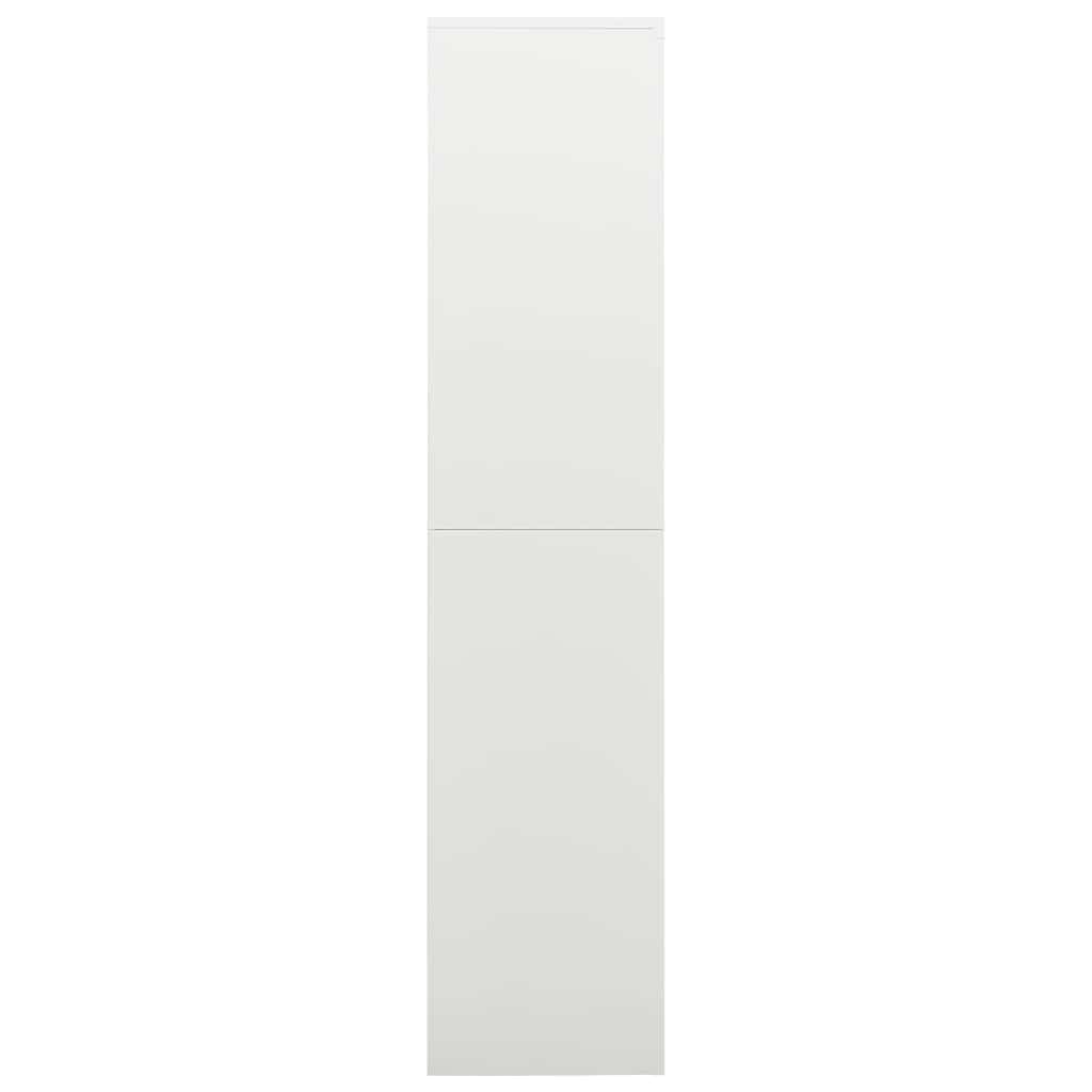 vidaXL Förvaringsskåp vit 90x40x180 cm stål