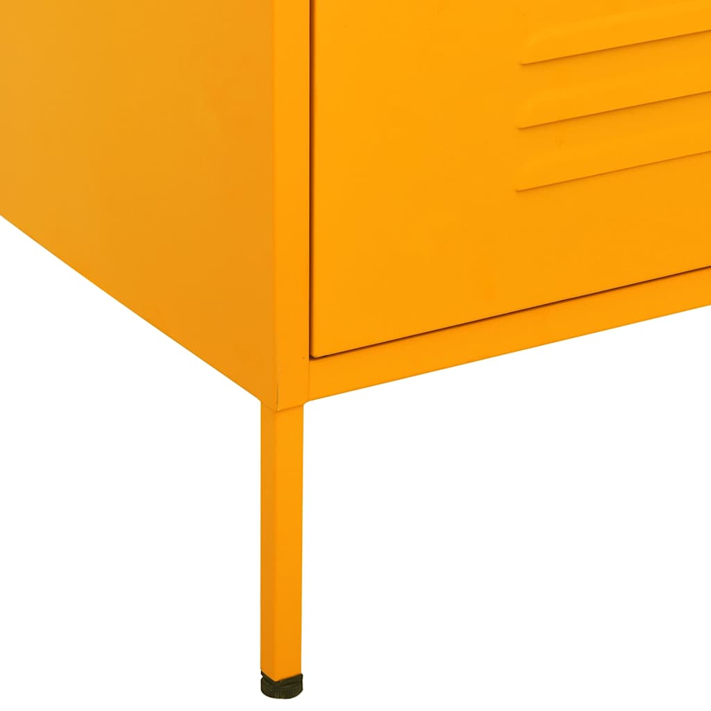 vidaXL Byrå senapsgul 80x35x101,5 cm stål