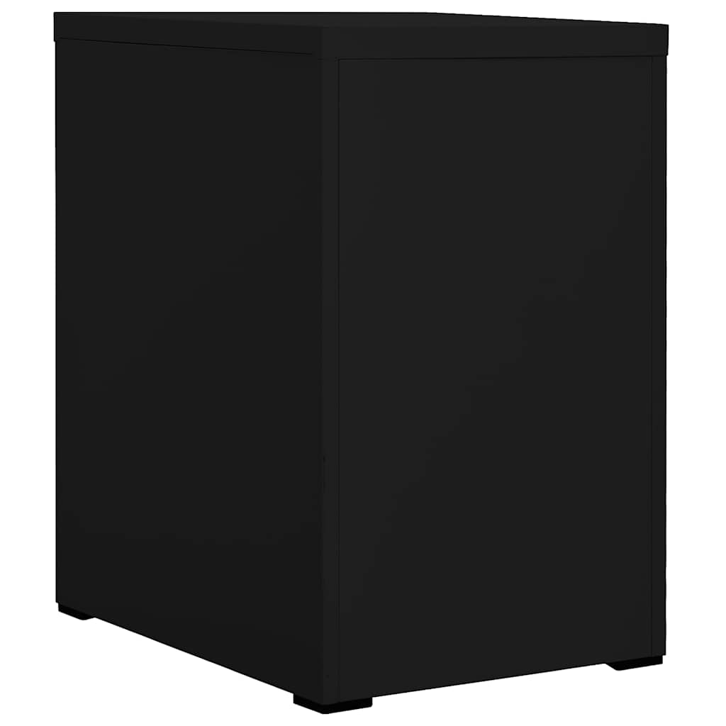 vidaXL Dokumentskåp svart 46x62x72,5 cm stål