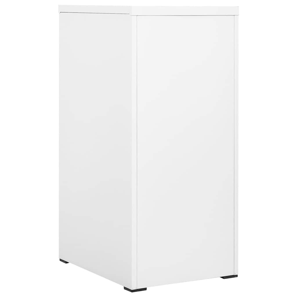 vidaXL Dokumentskåp vit 46x62x102,5 cm stål
