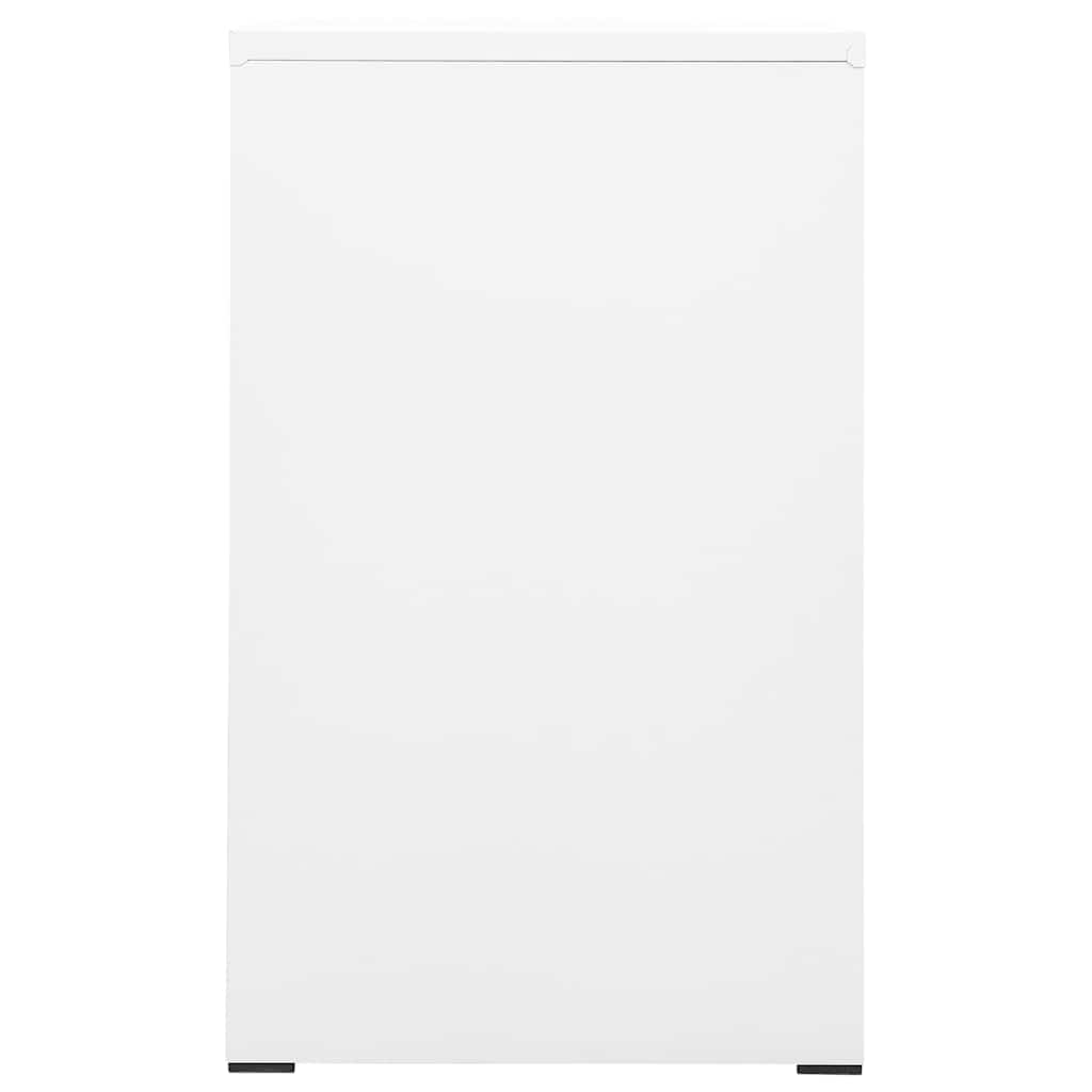 vidaXL Dokumentskåp vit 46x62x102,5 cm stål