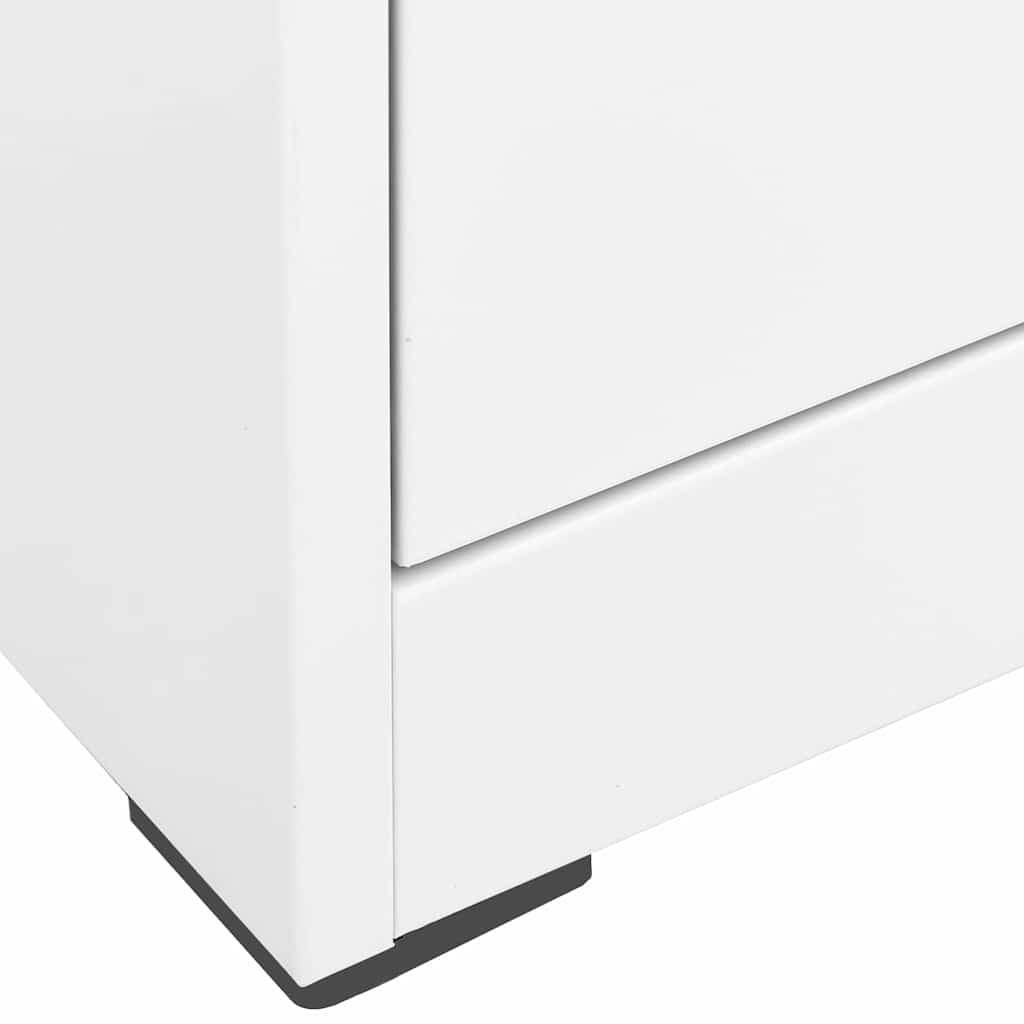vidaXL Dokumentskåp vit 46x62x102,5 cm stål