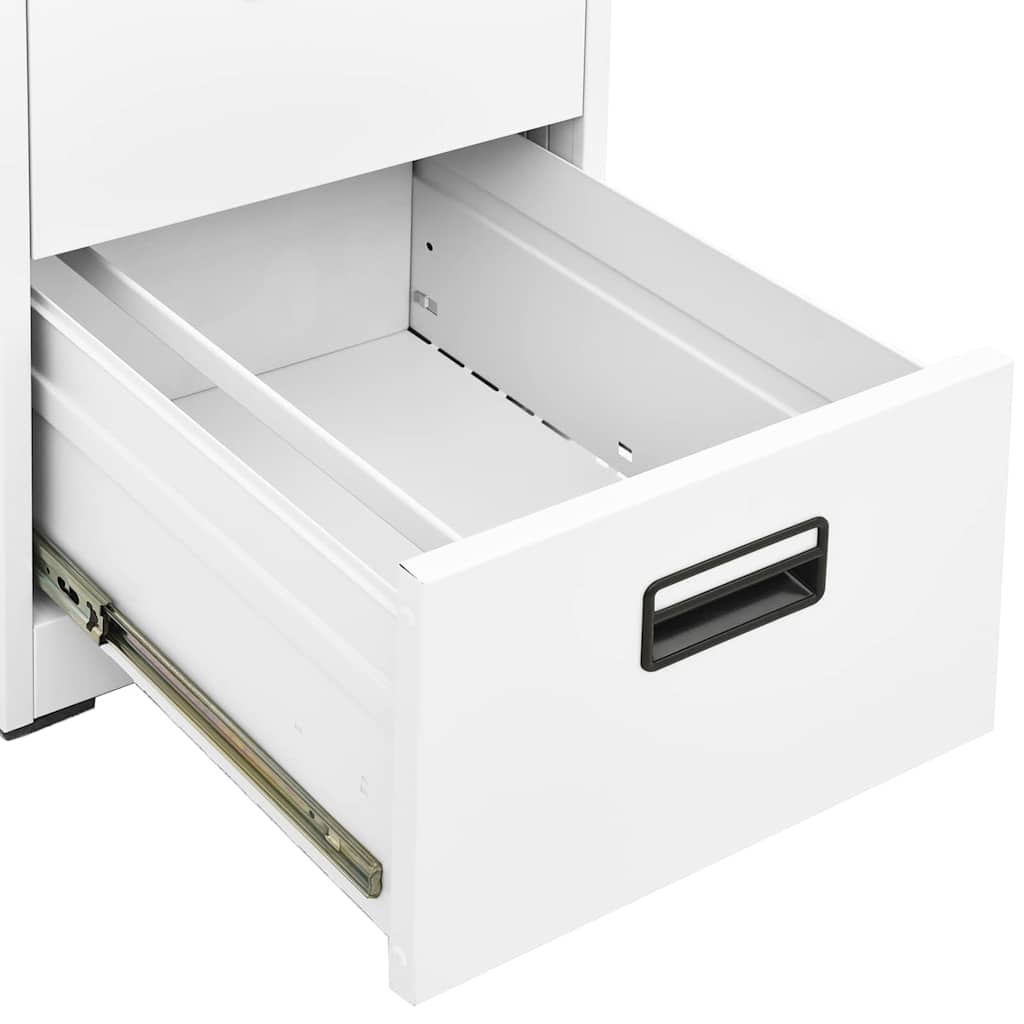 vidaXL Dokumentskåp vit 46x62x102,5 cm stål