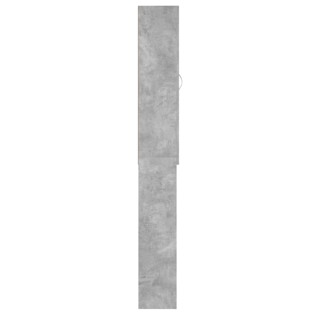 vidaXL Tvättmaskinsskåp betonggrå 64x25,5x190 cm