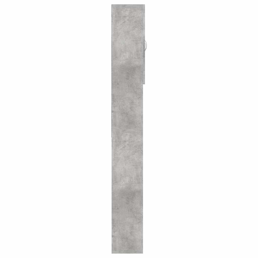vidaXL Tvättmaskinsskåp betonggrå 64x25,5x190 cm