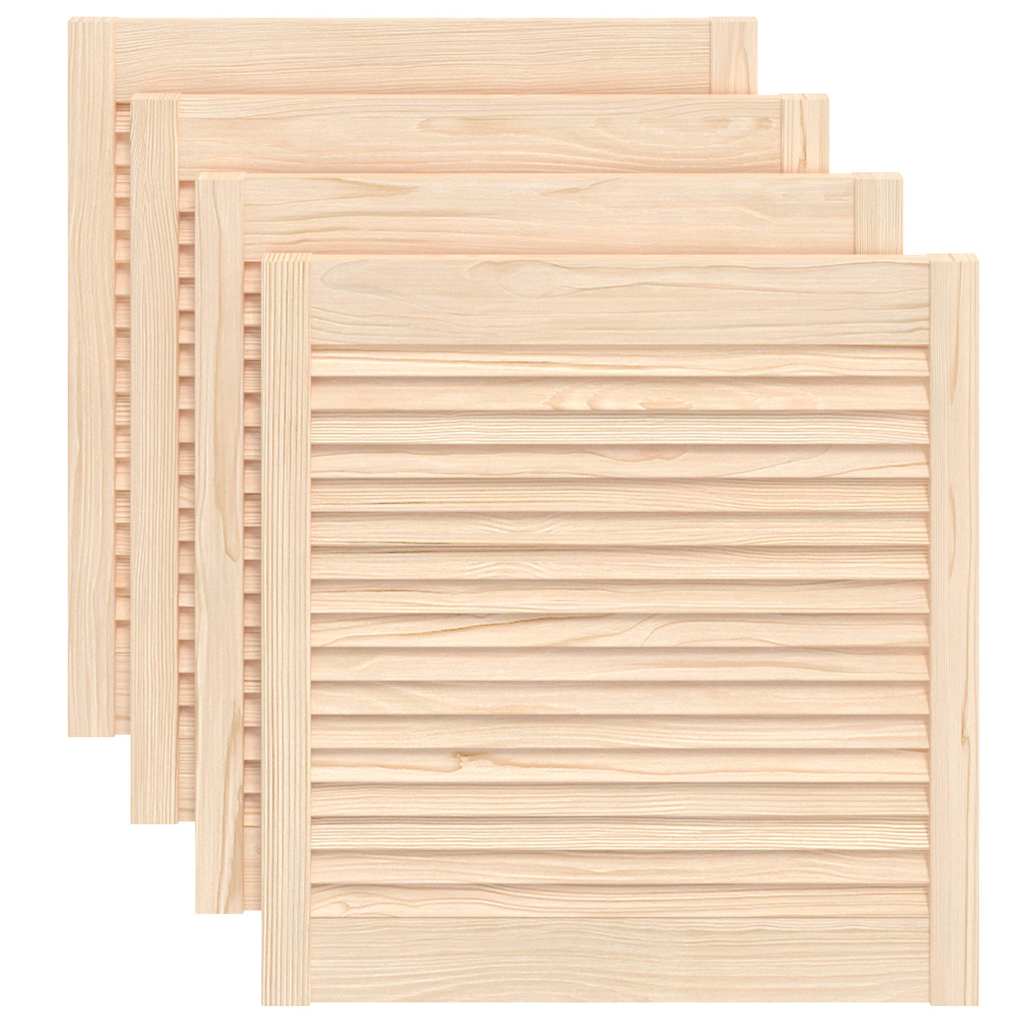 vidaXL Skåpluckor lamelldesign 4 st 61,5x59,4 cm massiv furu