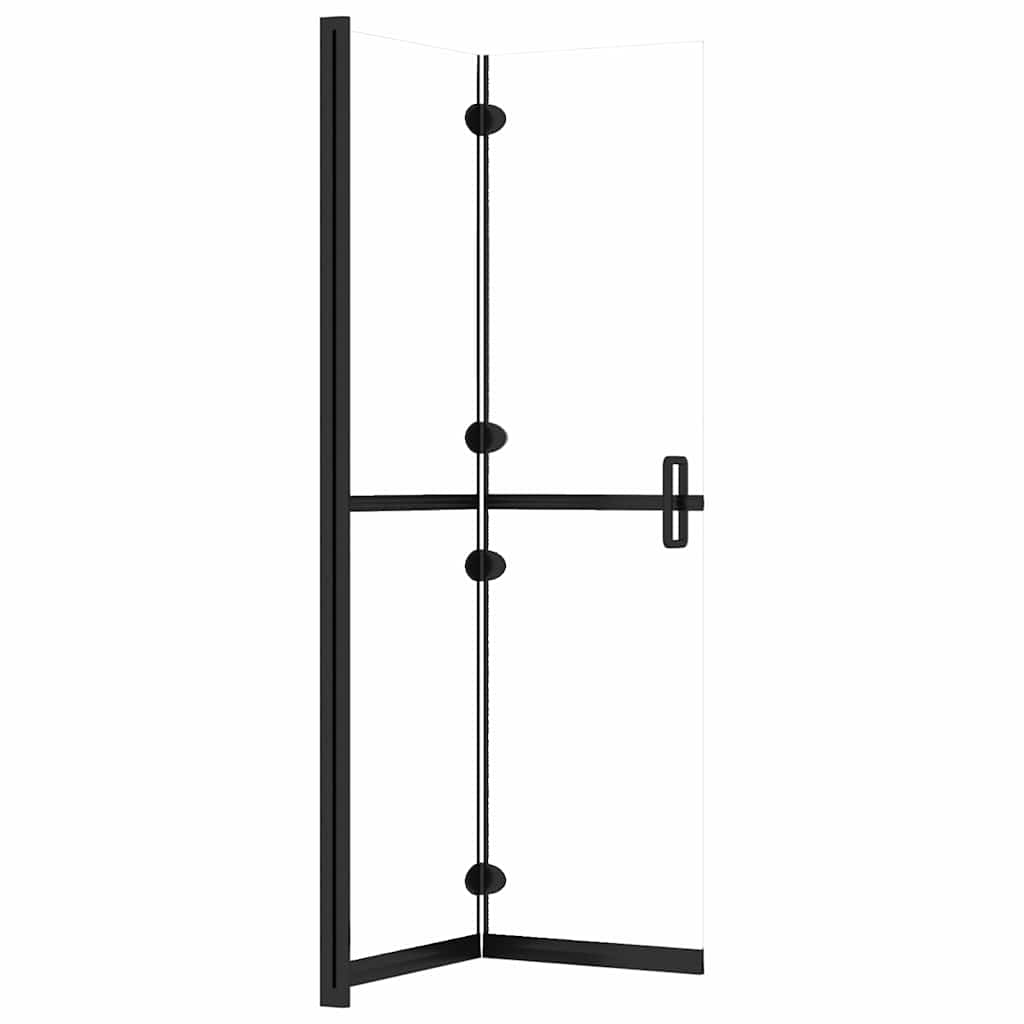 vidaXL Hopfällbar duschvägg med klart ESG-glas 90x190 cm