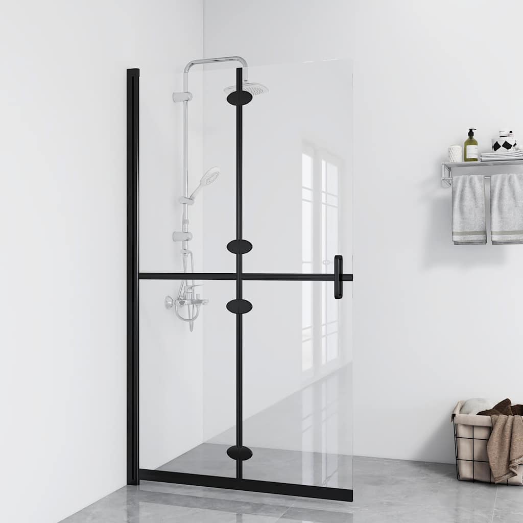 vidaXL Hopfällbar duschvägg med klart ESG-glas 110x190 cm