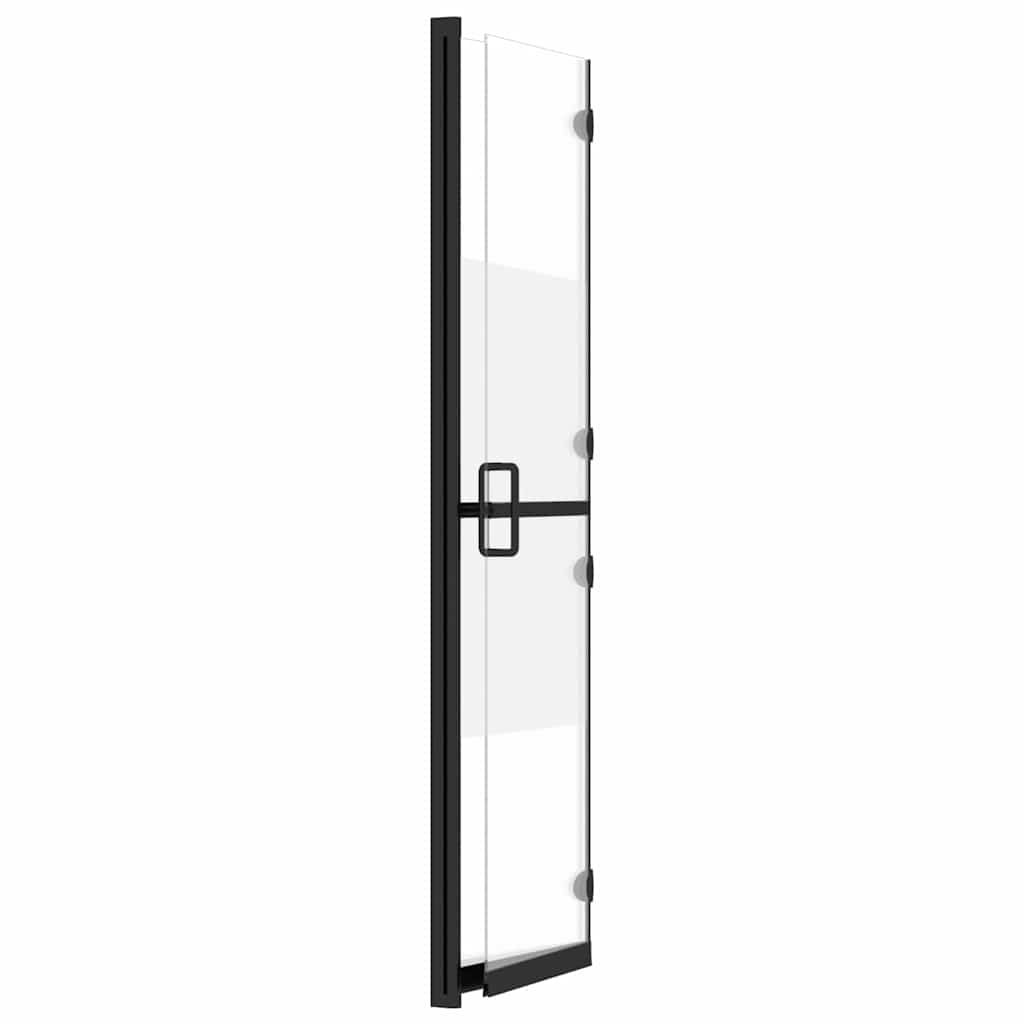 vidaXL Vikbar duschvägg med halvfrostat ESG-glas 90x190 cm