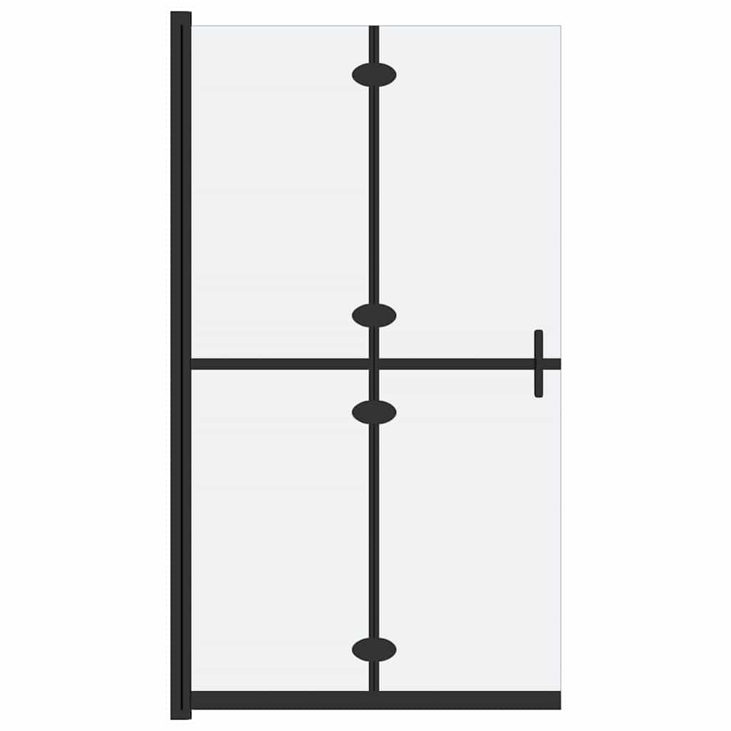 vidaXL Vikbar duschvägg med frostat ESG-glas 80x190 cm