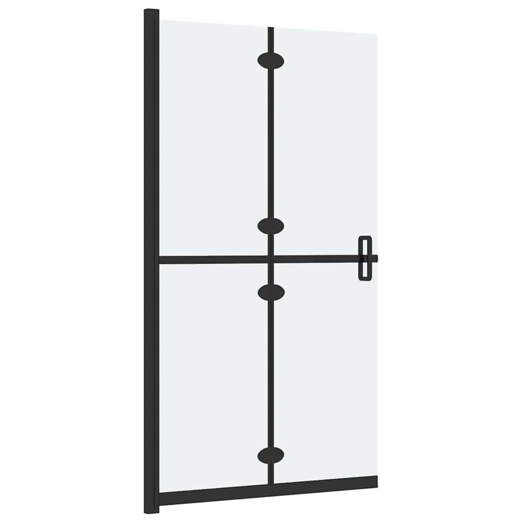 vidaXL Vikbar duschvägg med frostat ESG-glas 80x190 cm