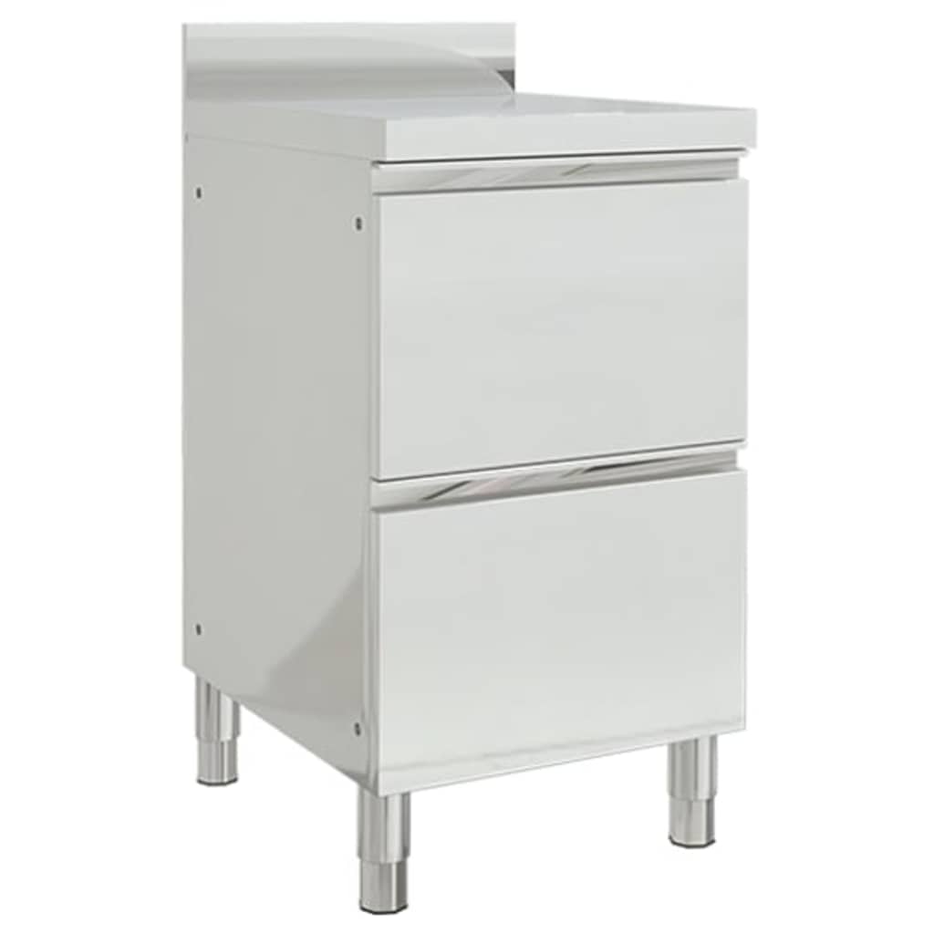 vidaXL Kommersiella köksskåp med 2 lådor 2 st 50x60x96 cm