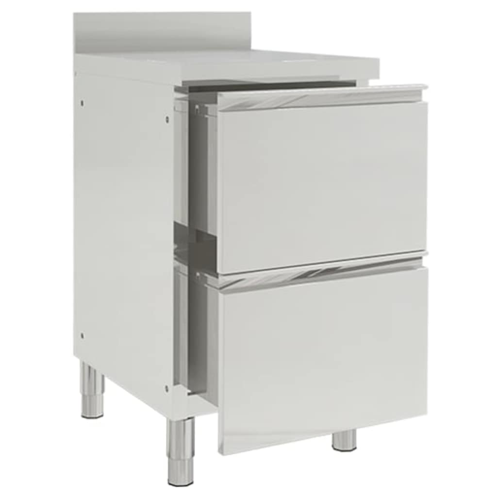 vidaXL Kommersiella köksskåp med 2 lådor 2 st 50x60x96 cm