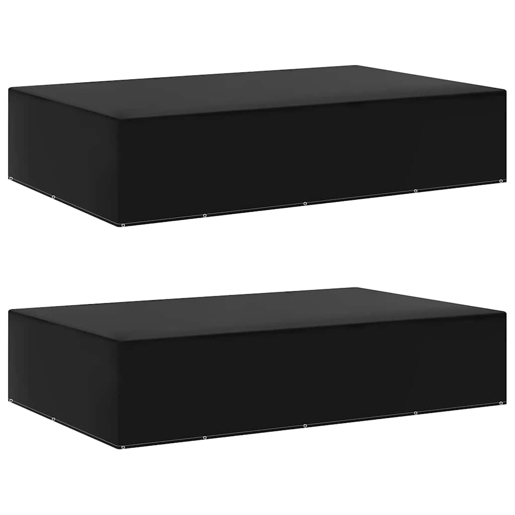 vidaXL Överdrag för trädgårdsmöbler 2 st 12 öljetter 325x205x70 cm