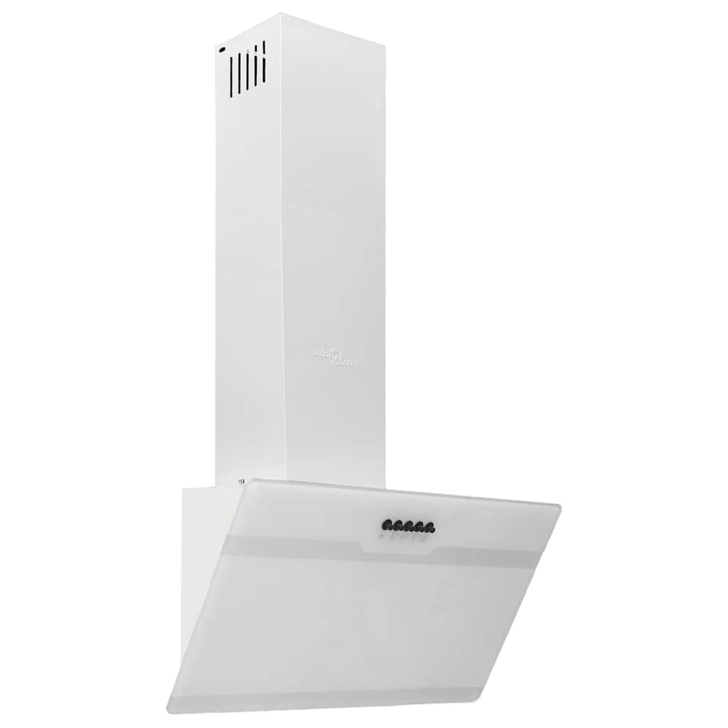 vidaXL Köksfläkt 60 cm stål och härdat glas vit