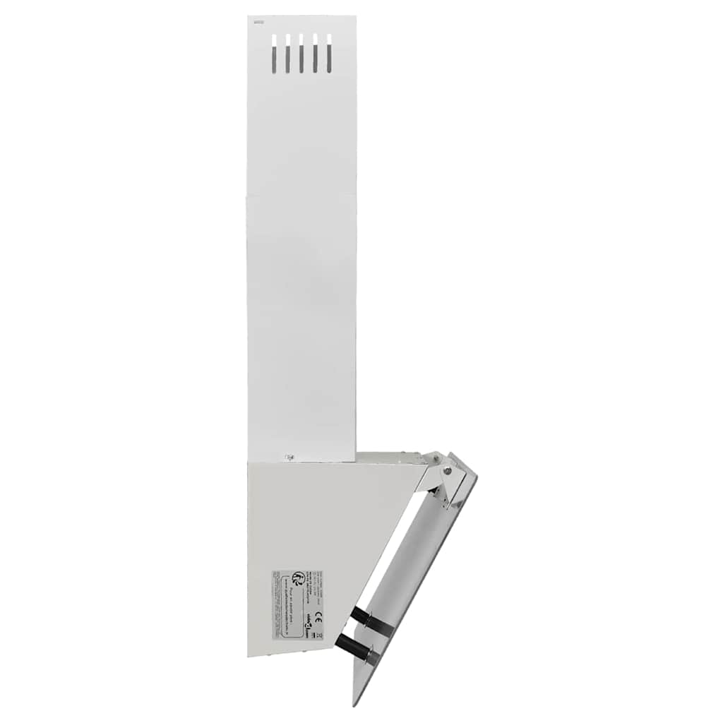 vidaXL Köksfläkt 60 cm stål och härdat glas vit