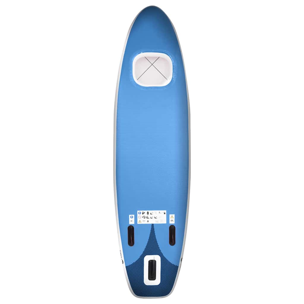 vidaXL Upplåsbar SUP-bräda set blå 330x76x10 cm